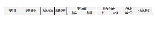 明細見出しのみのページ出力例